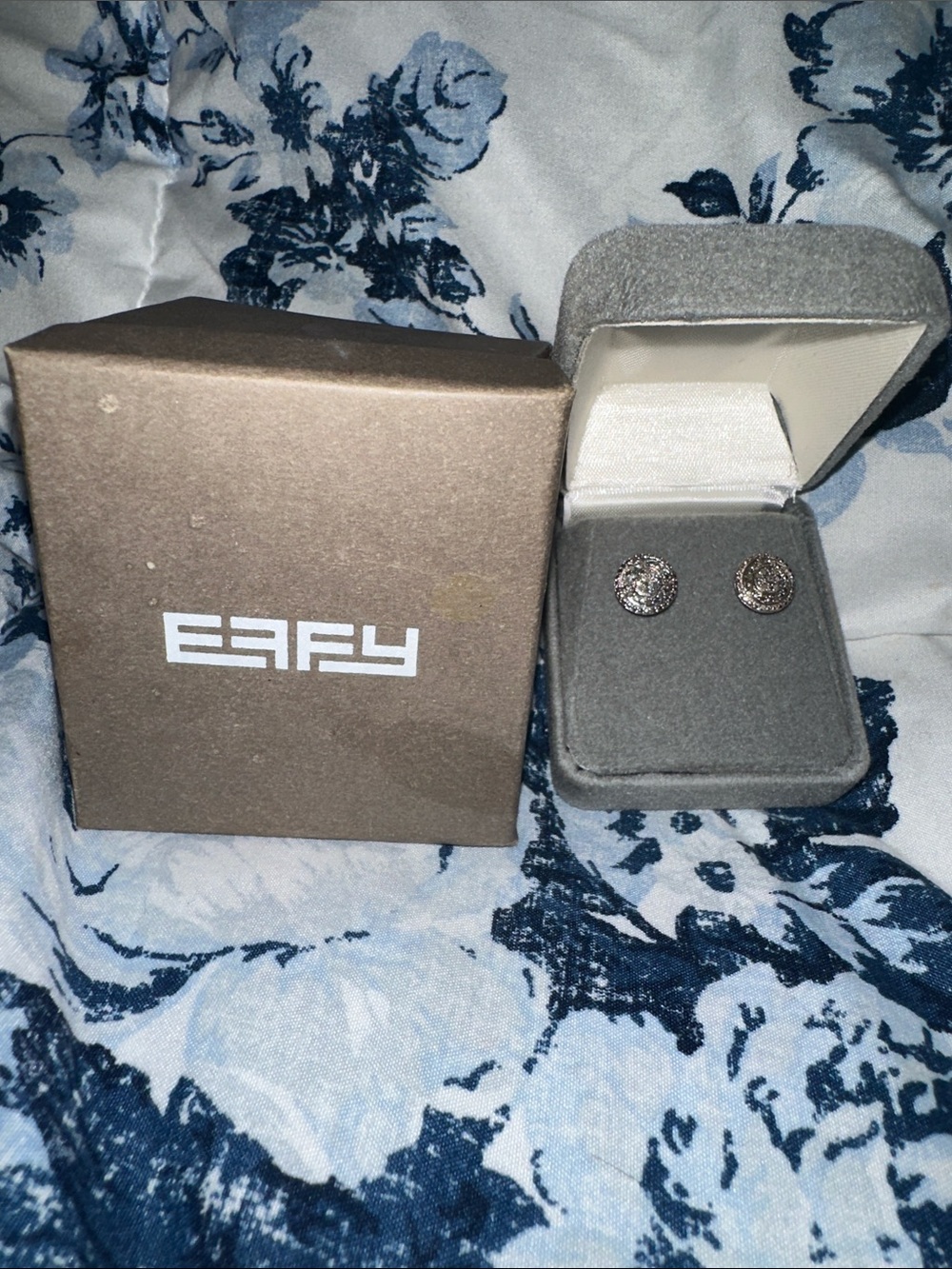 Effy Silver Pave Diamond Earrings .10